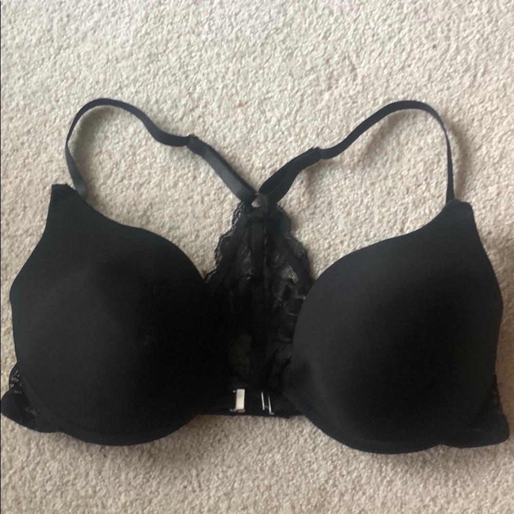 Tart Noir black racer back push-up padded bra 34C